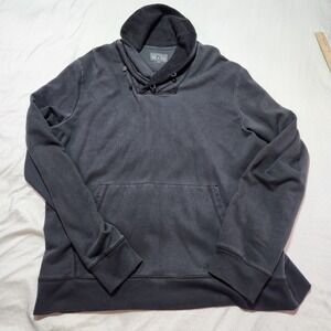 Converse One Star Sweatshirt Womens XL Gray Henley Balloon Sleeve Pullover